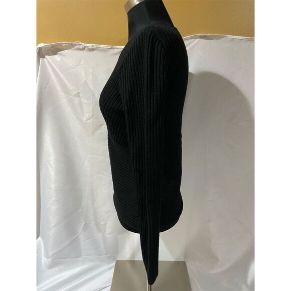 Salvatore Ferragamo Women's Black V-Neck Pullover Sweater Size S - Picture 4 of 6